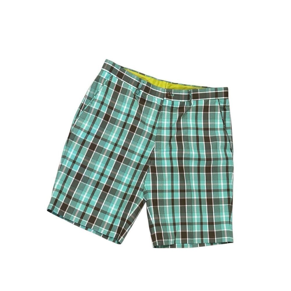 Louis Raphael 36 men’s plaid golf shorts funky bold colorful